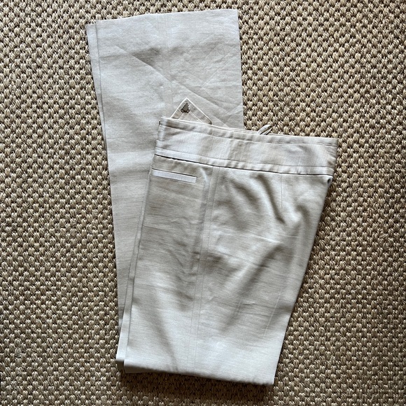 DKNY size 4 lined pant in slight shimmering tan - Picture 4 of 6